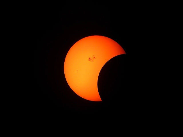 solar eclipse in Thailand, today.