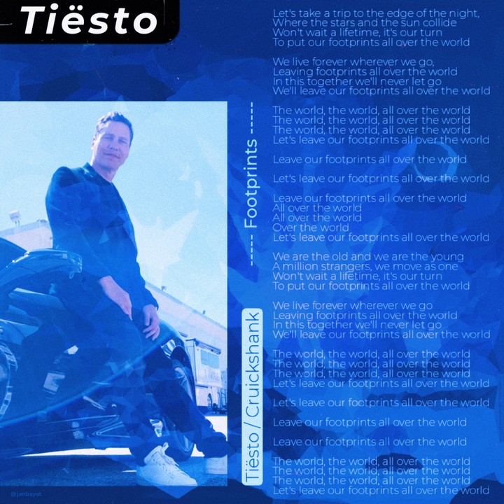 Tiësto -> Footprints. JAN / BAYOT