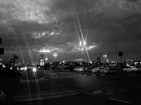 black and white