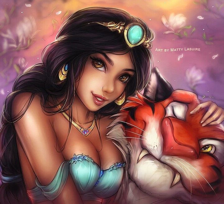 Princess Jasmine and Rajah