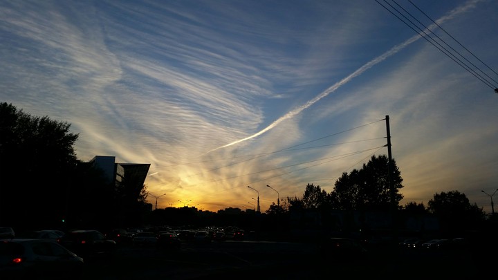Sunset in Minsk.