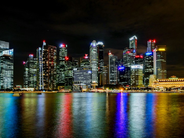 Singapore CBD at night