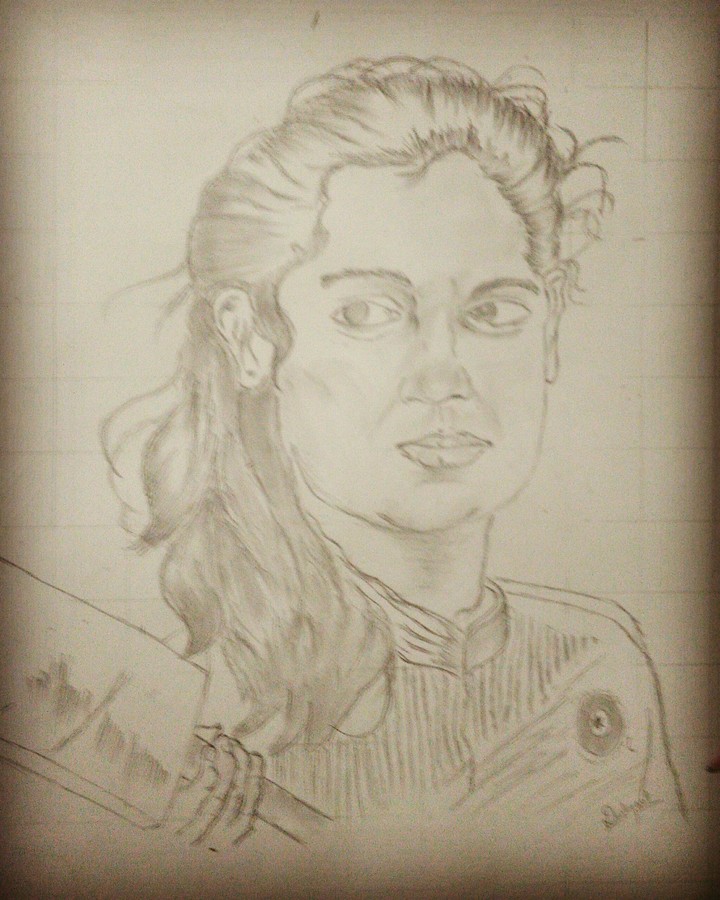 portrait sketch painting