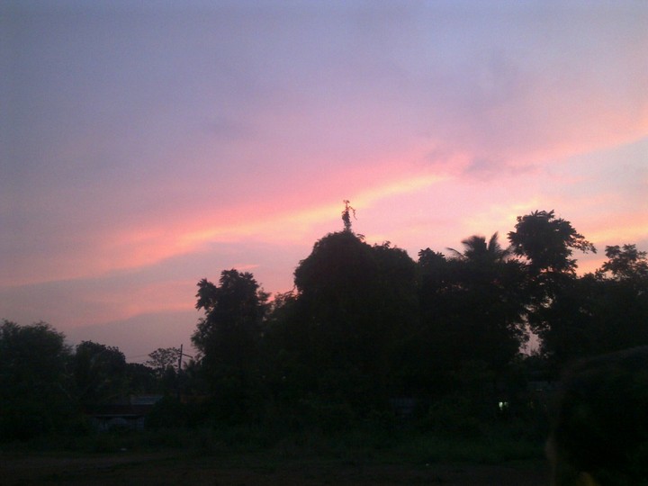 sunset in kerala