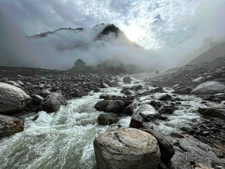 misty mountains