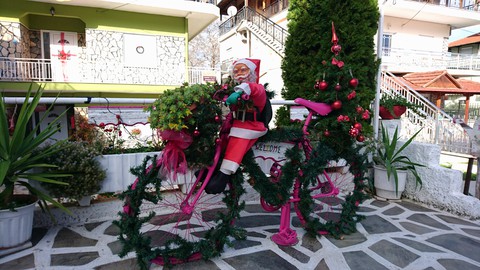 Santa in the town