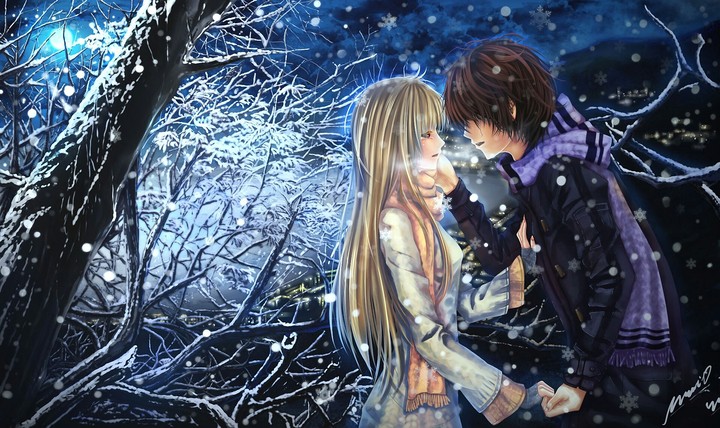 A kiss under the snow