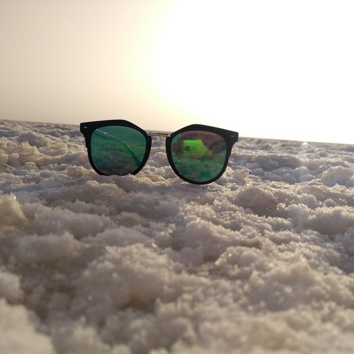 sunset in white desert