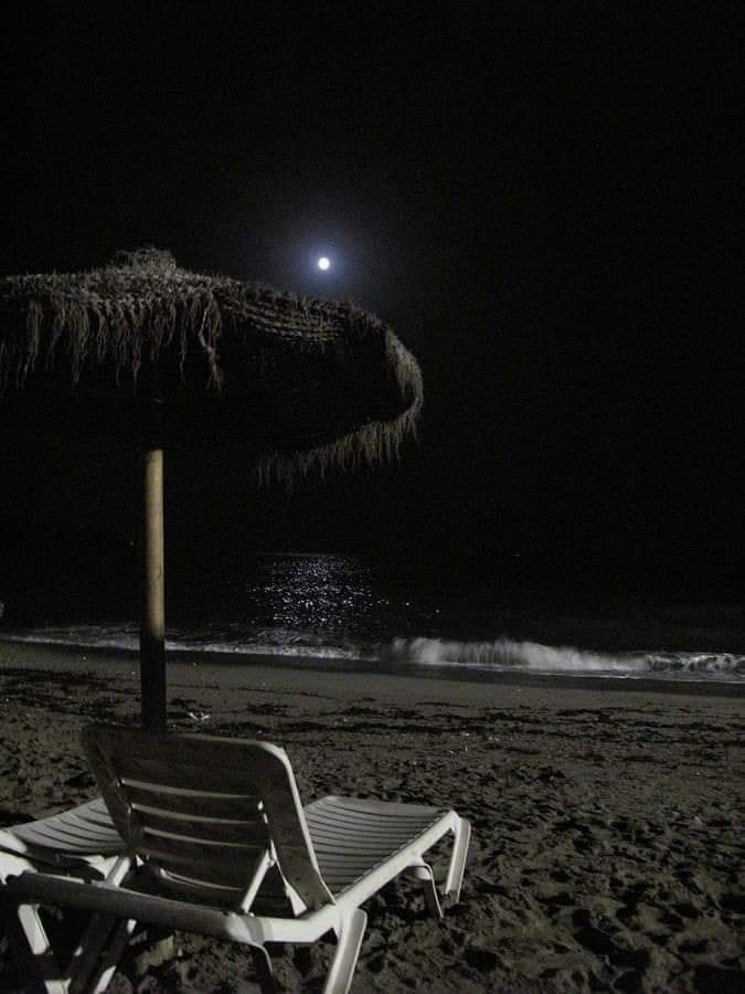The calm of the night and the light of the moon are silent t