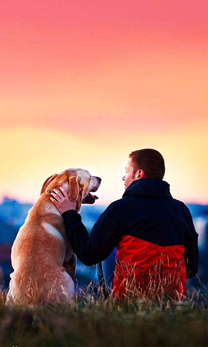 man and dog