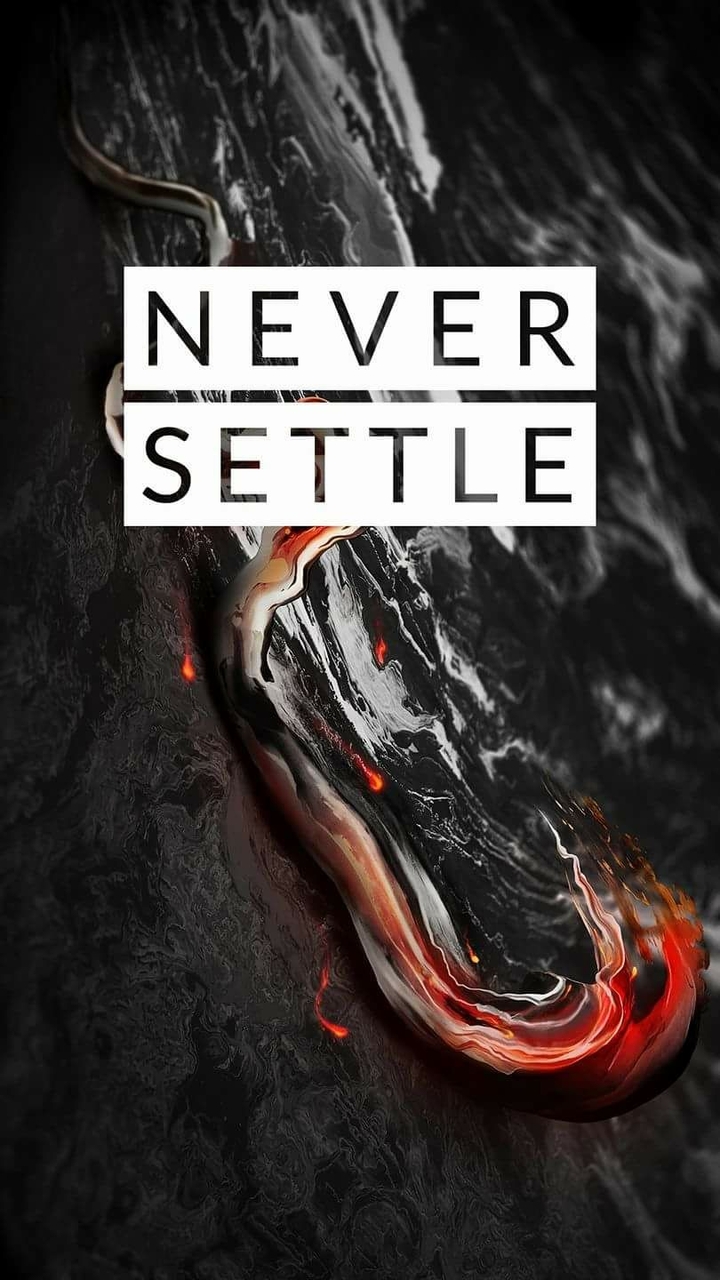 Oneplus Never Settle Black wallpaper