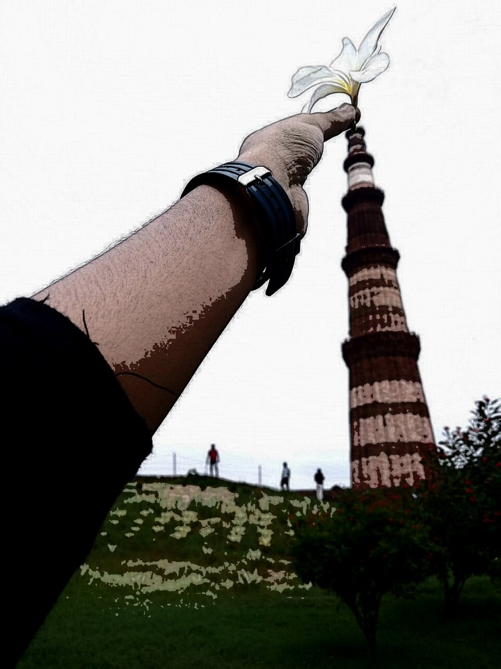 a golden feather to kutubminar