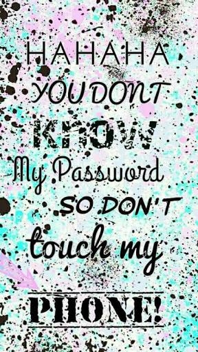 don't touch my phone 