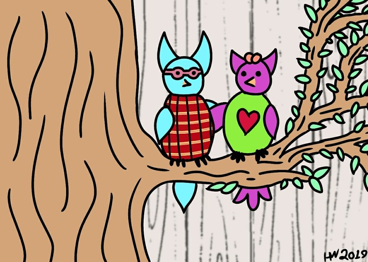 digital owl art