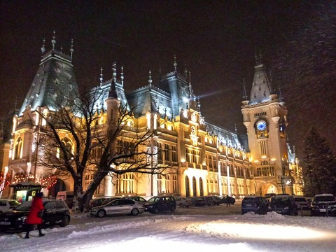 Palace of Culture at night