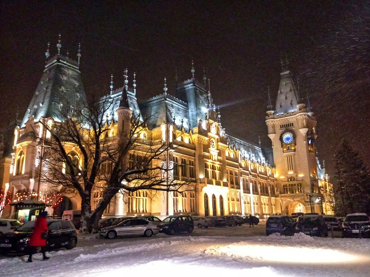 Palace of Culture at night