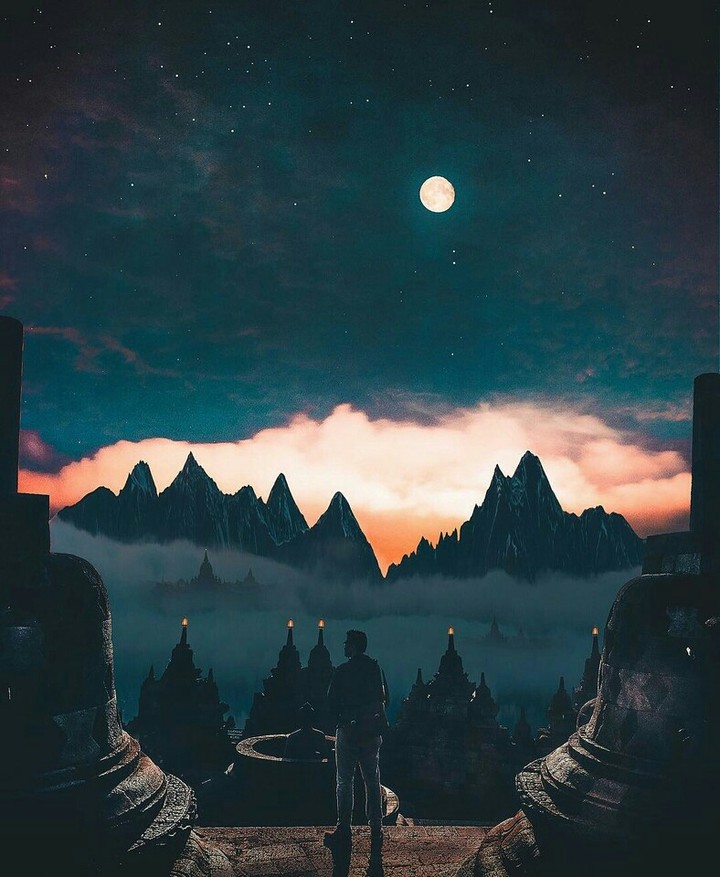 Borobudur landscape ( digital art )