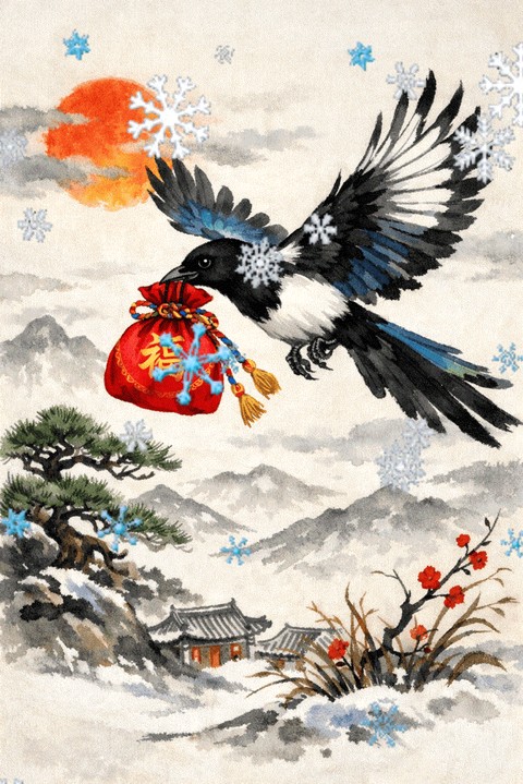 Magpie, feather वॉलपेपर