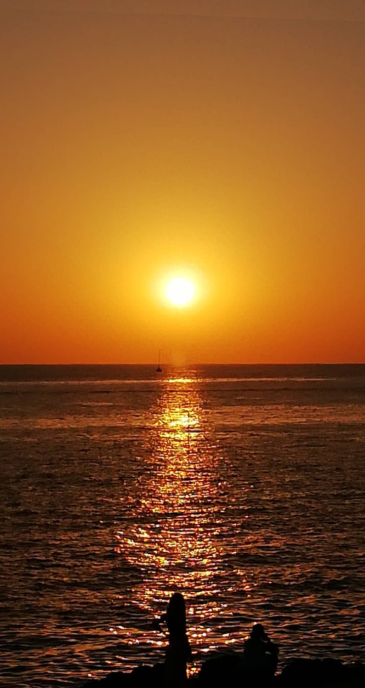 закат на море