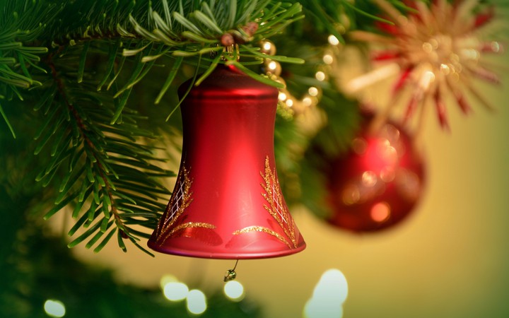 Red bell on twigs