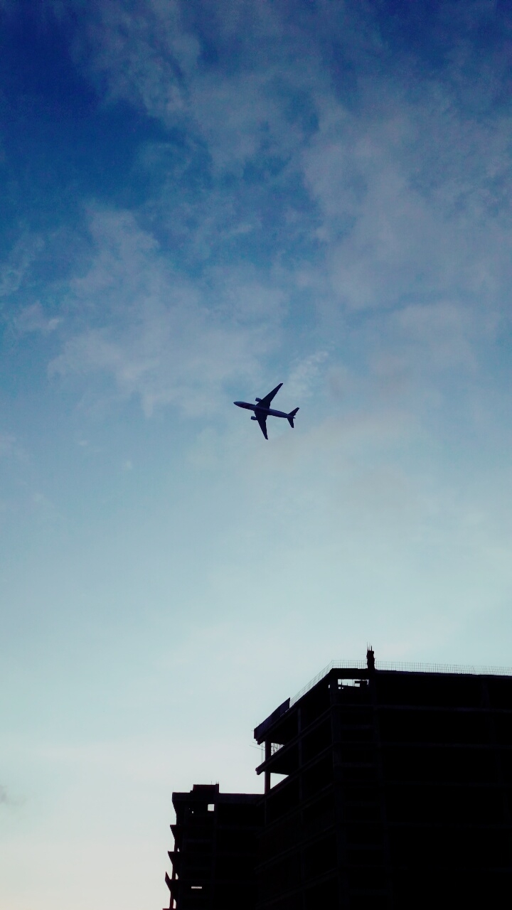plane in the sky