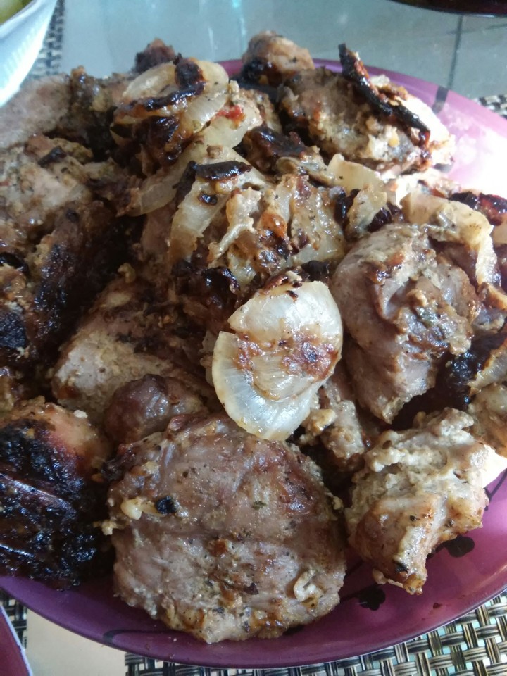 Блюдо с мяса