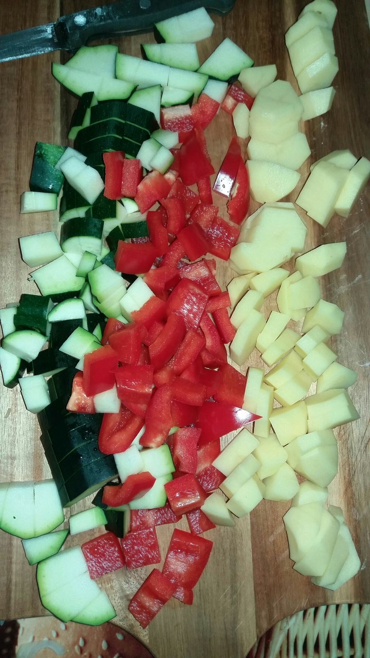 Zucchini Paprika Pfanne
