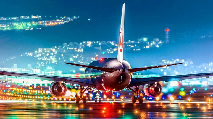 plane on runway