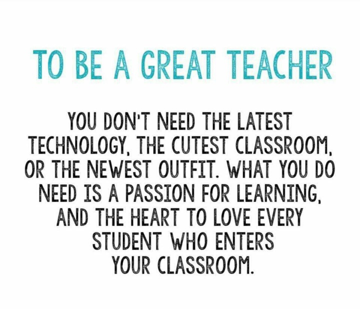 Just a reminder to all the teachers