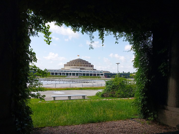 Centennial Hall from pergola