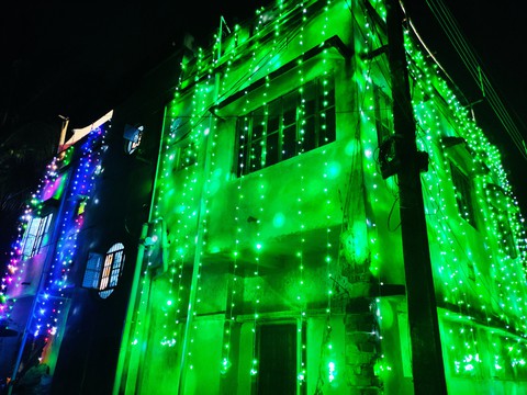 our house in Diwali from backside