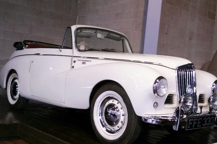 old white car