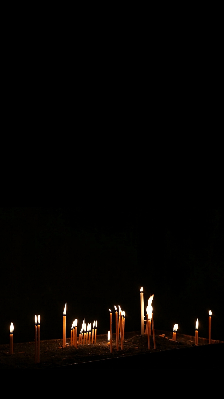 Darkness and light. Candle ?