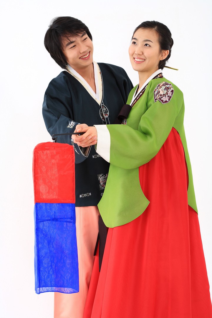 Couple in Korean Dress I