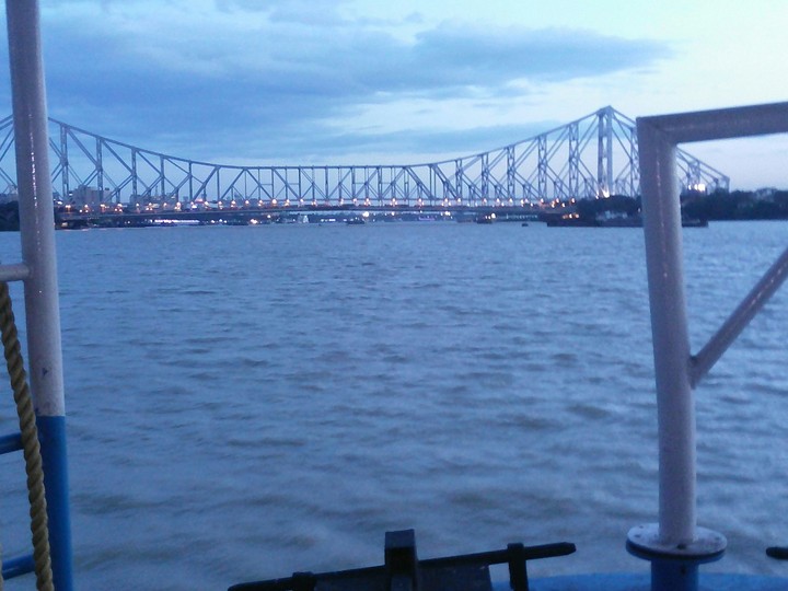 Howrah bridge on river ganga