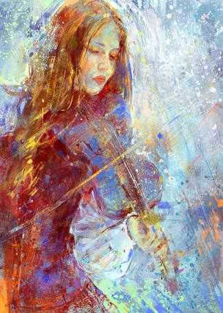 Girl and Violin