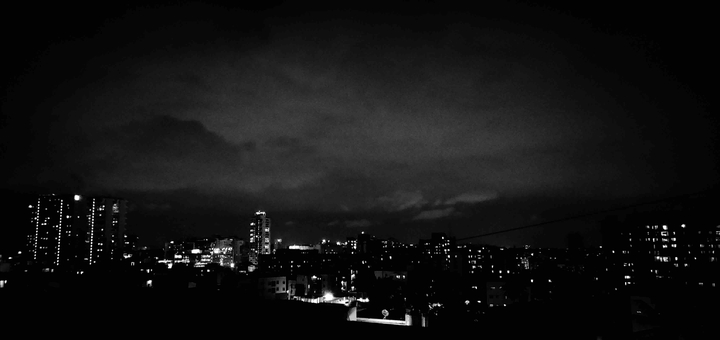 Black and white
