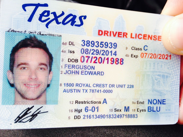 John's Texas Driver's license