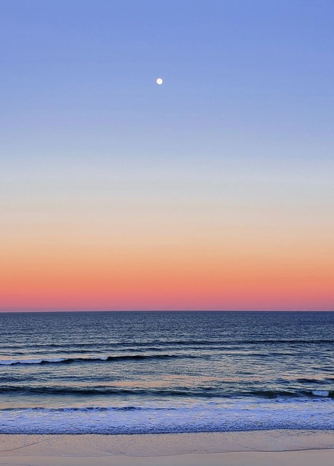 full moon over Atlantic