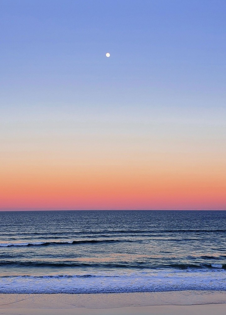 full moon over Atlantic