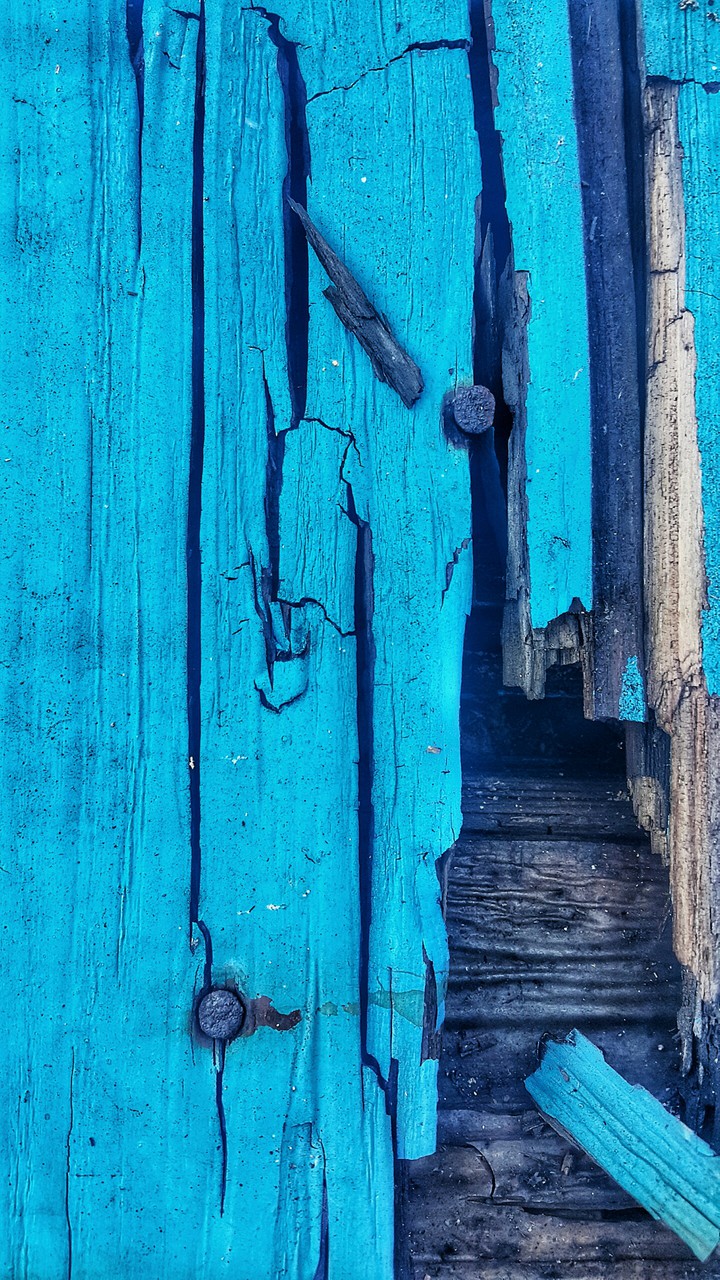 Old blue window