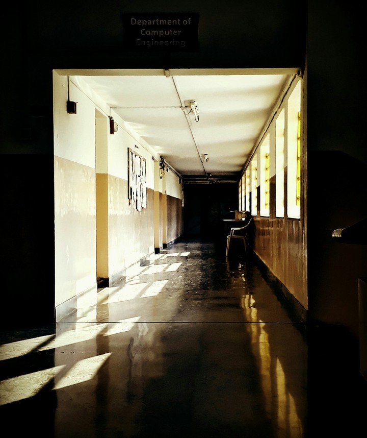 deserted corridor