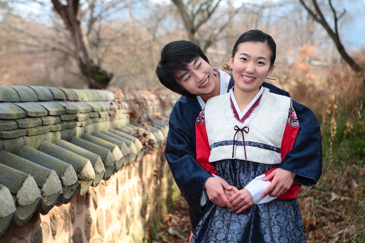 Couple in Korean Dress II