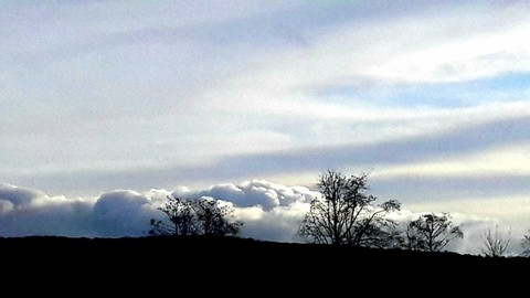puffy clouds