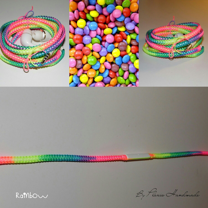 Rainbow Wrapped Earphones