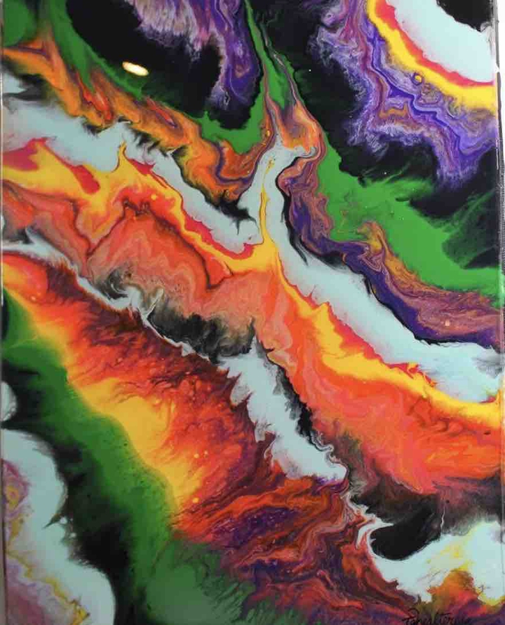 colorful acrylics