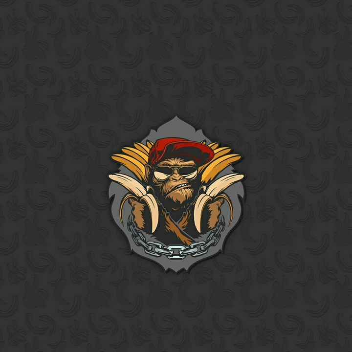 Creative Cartoon Badass Chimp