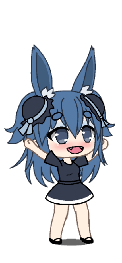 gacha life anime chibi girl cute kawaii blue linda azul chic