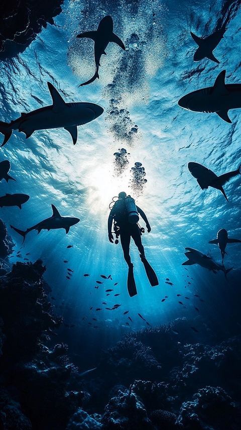 海洋, underwater桌布