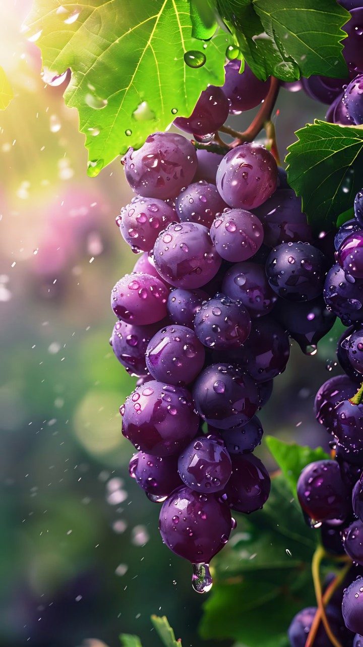 DROPS ON THE GRAPES